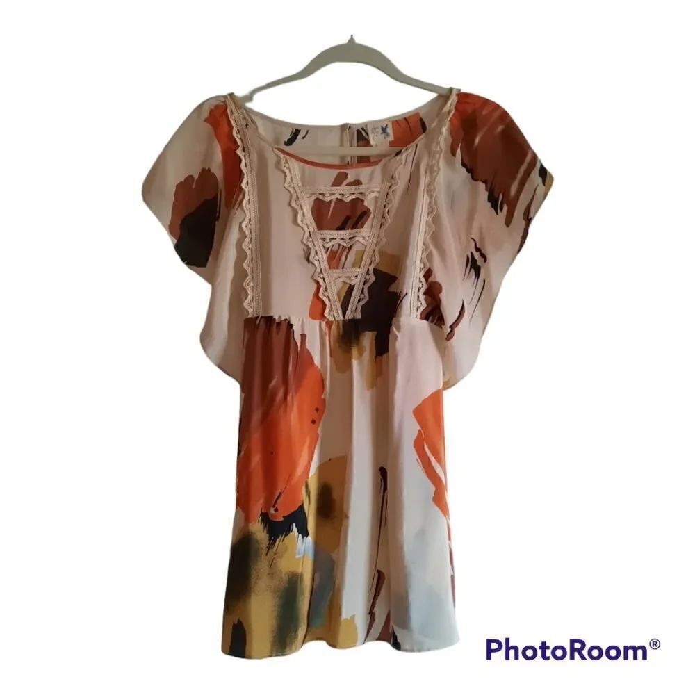 Edme & Esyllte Anthropologie 100% Silk Blouse Shirt Top